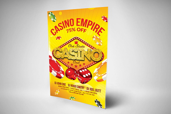 Casino Royal Psd Flyer Template in Postcard Templates - product preview 2