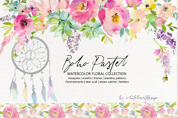 Watercolor Floral Bundle-95% off in Illustrations - product preview 7