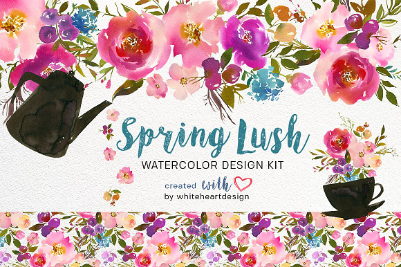 Watercolor Floral Bundle-95% off in Illustrations - product preview 9