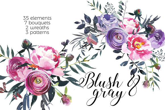 Watercolor Floral Bundle-95% off in Illustrations - product preview 13