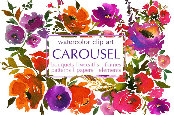 Watercolor Floral Bundle-95% off in Illustrations - product preview 24