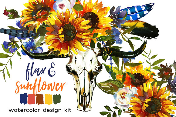 Watercolor Floral Bundle-95% off in Illustrations - product preview 33