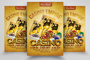 Retro Casino Night Flyer Templates