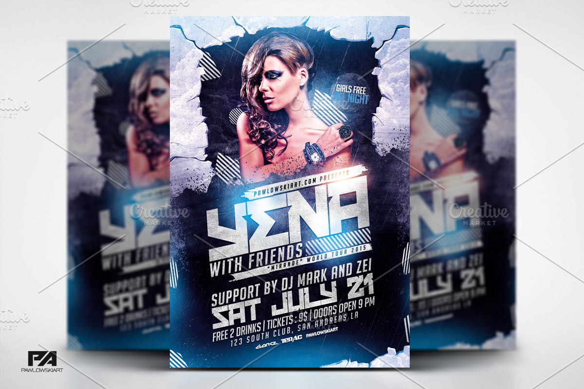 Album Promo DJ Mix Flyer Template in Flyer Templates - product preview 8
