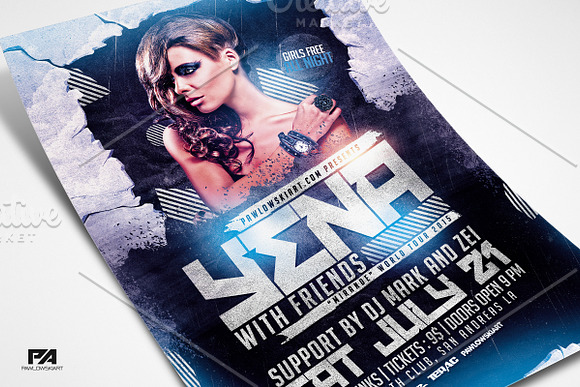 Album Promo DJ Mix Flyer Template in Flyer Templates - product preview 1