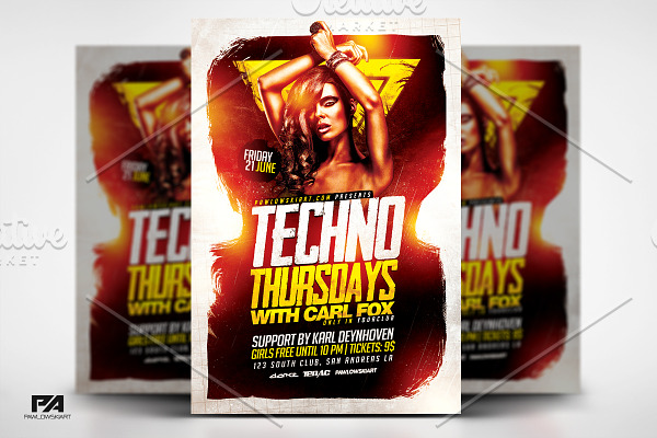 Techno Thursdays Party Template