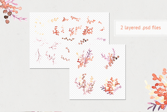 Romantic Laurels - Watercolor Pack in Illustrations - product preview 2