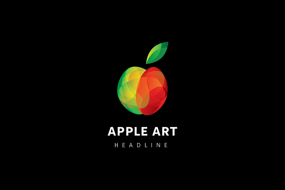 Apple art logo. in Logo Templates - product preview 8