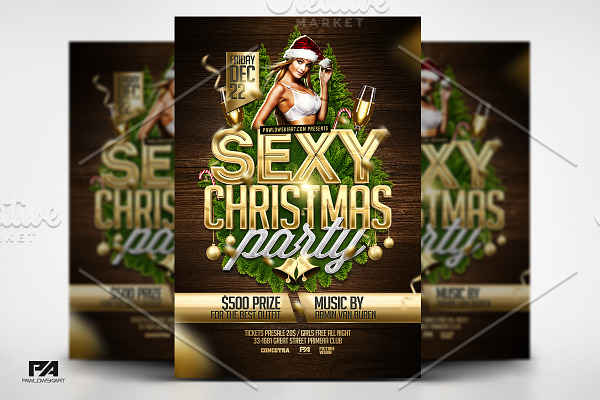 Sexy Christmas Party Flyer Template