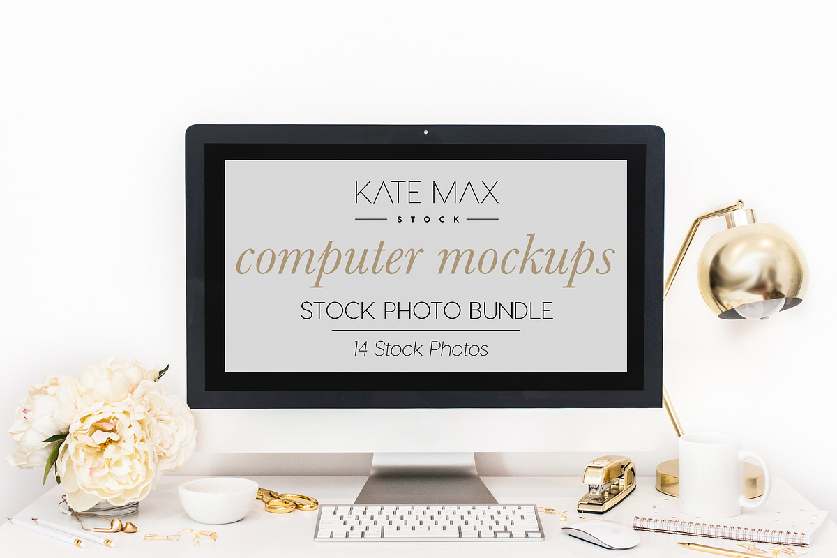 Computer Mockups Stock Photo Bundle  in Mobile & Web Mockups - product preview 8