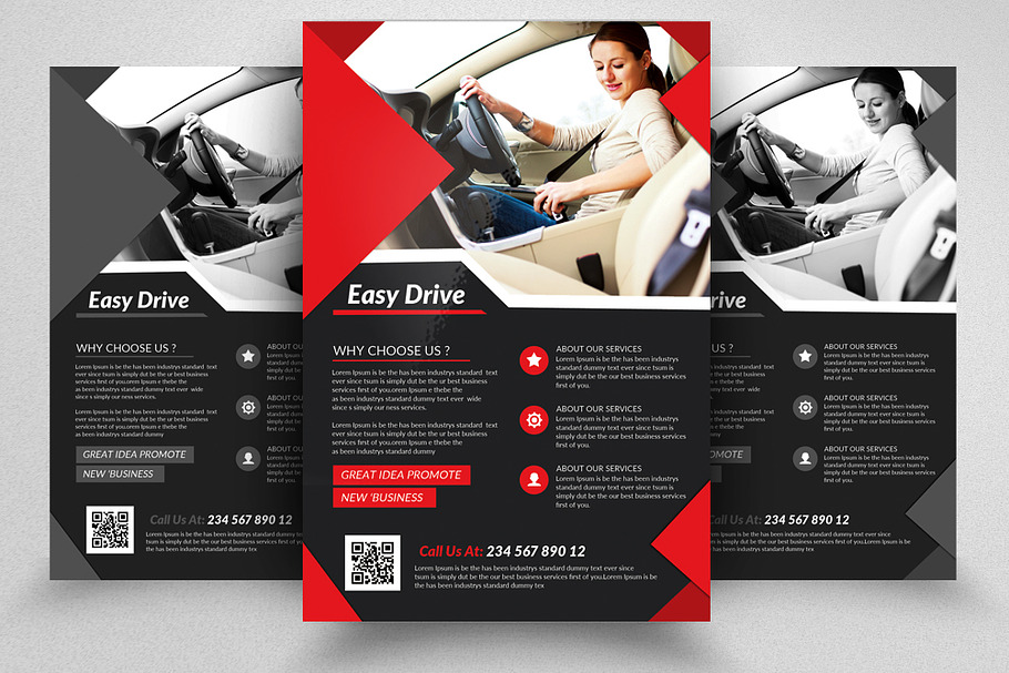 Driving School Psd Flyers Templates in Flyer Templates - product preview 8
