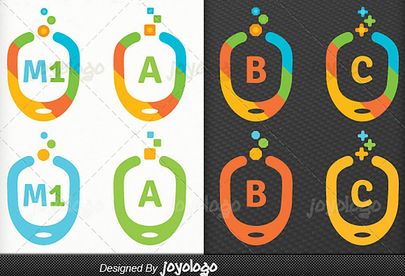 Colorful Flat Mobile Logo Maker Set in Logo Templates - product preview 3
