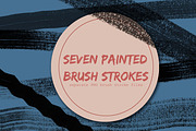 Painted texture ink brush strokes