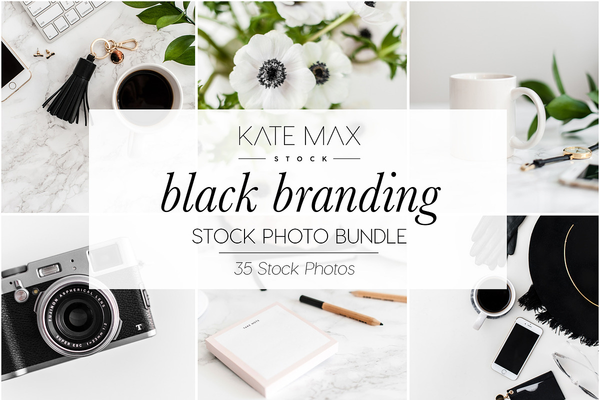 Black Branding Stock Photo Bundle in Branding Mockups - product preview 8