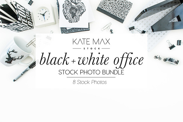 Black Office Stock Photo Bundle