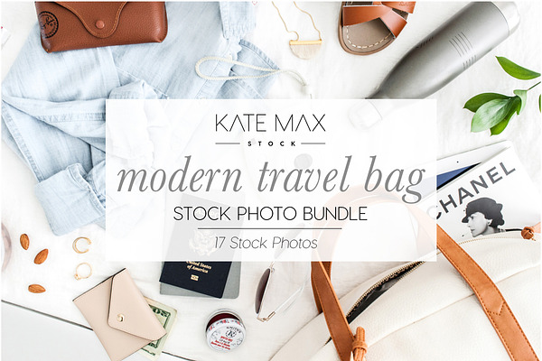 Modern Travel Bag Stock Photo Bundle