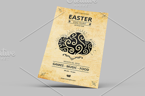 Vintage Easter Party Flyer-V775 in Flyer Templates - product preview 1