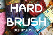  Hard Brush - bold uppercase font