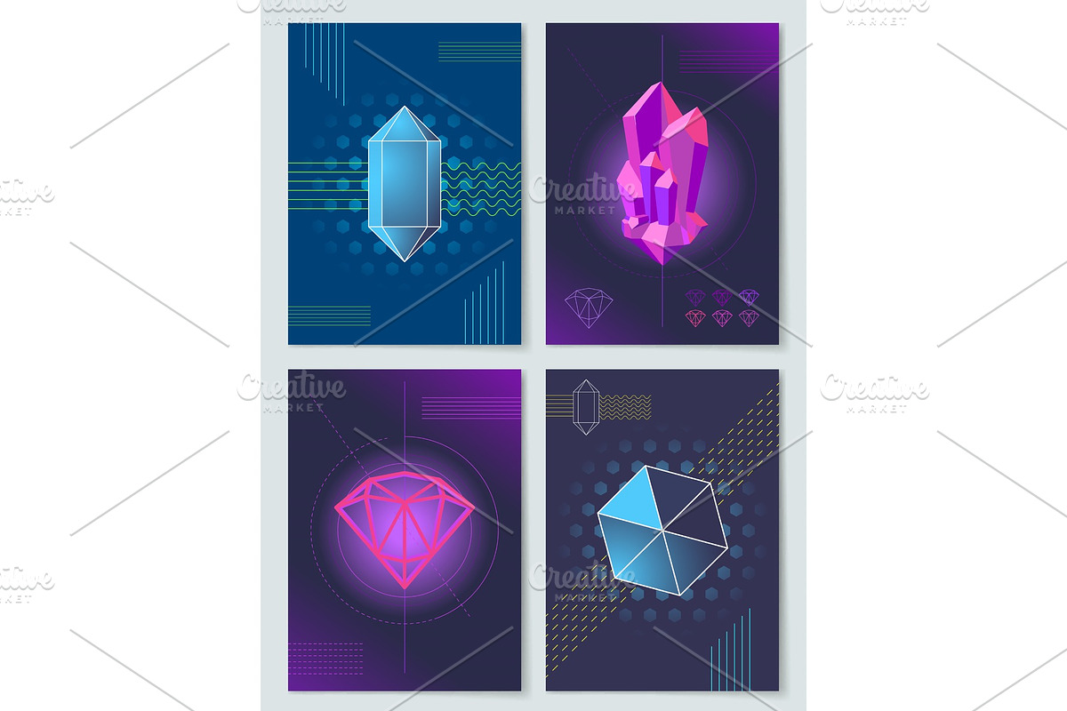Bright Neon Lights and Geometric Shapes Posters in Objects - product preview 8