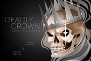 Vector Crowned Skull