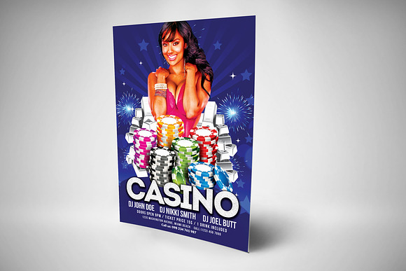 Casino Game Night Flyer Templates in Flyer Templates - product preview 2