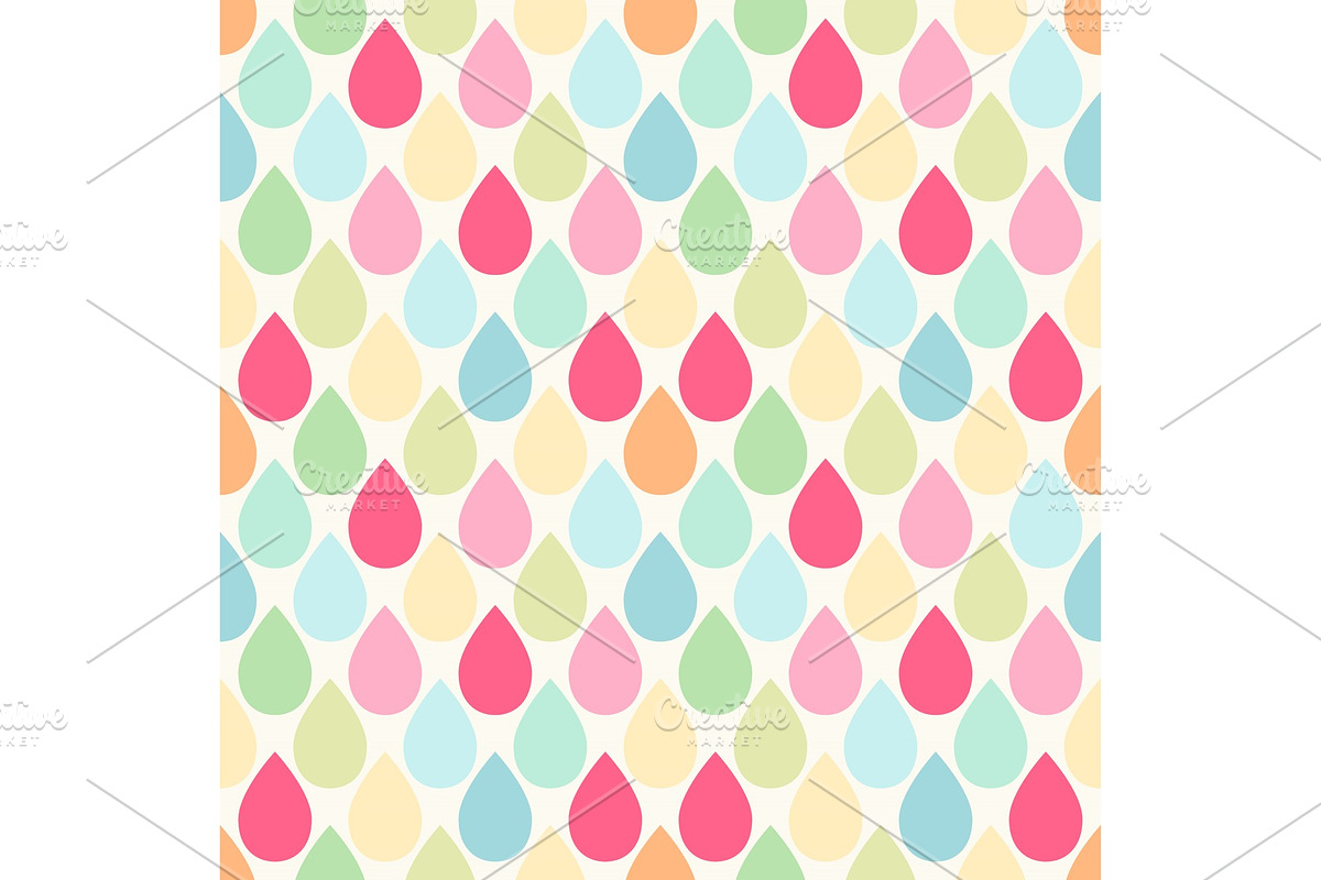 Cute retro seamless pattern with drops in Textures - product preview 8