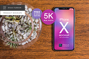 iPhone X Real Product Mockup - 5K