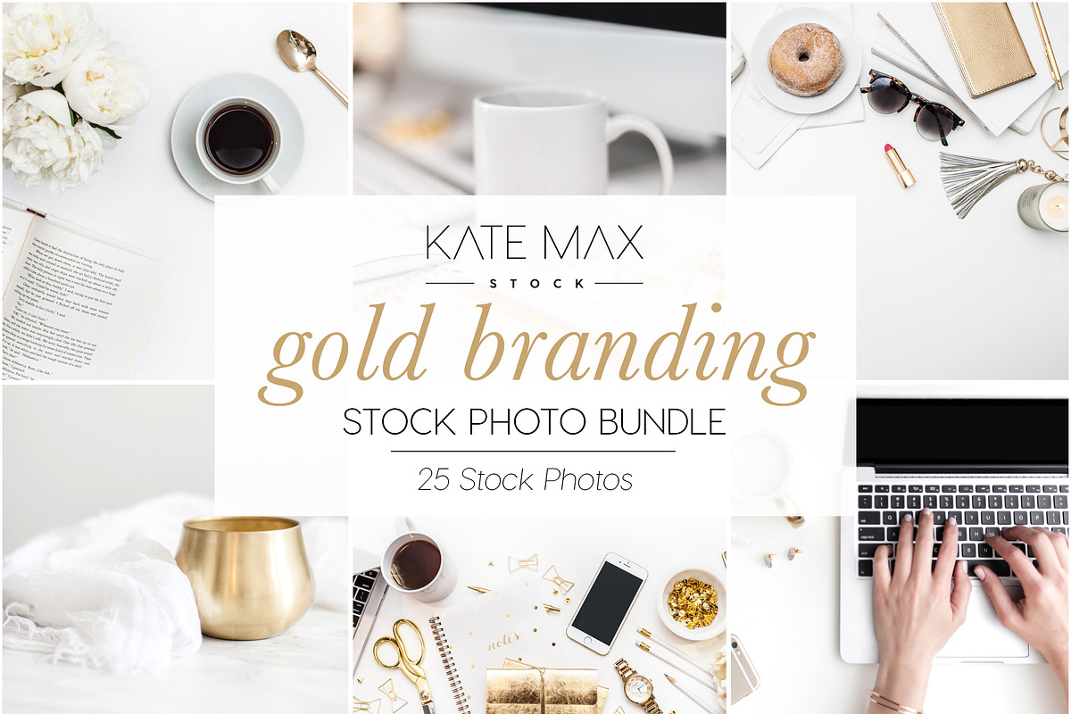 Gold Branding Stock Photo Bundle in Branding Mockups - product preview 8