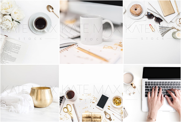 Gold Branding Stock Photo Bundle in Branding Mockups - product preview 1