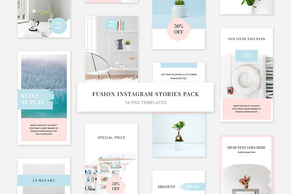 Fusion Instagram Stories Pack in Instagram Templates - product preview 3