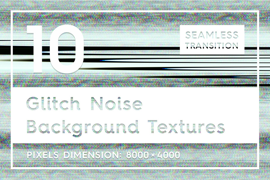 10 Glitch Noise Background Textures in Textures - product preview 8