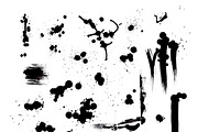 Vector set of artistic stains