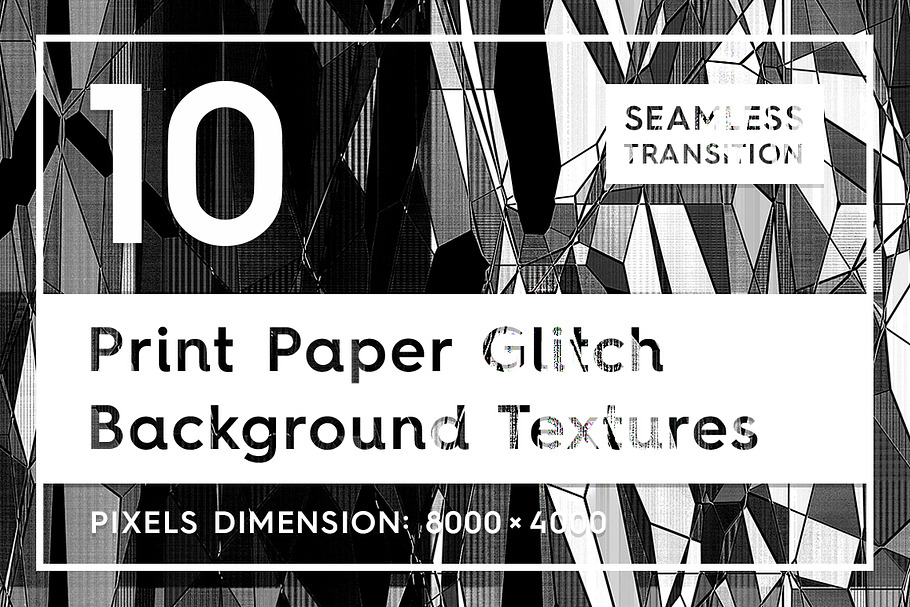 10 Print Paper Glitch Backgrounds in Textures - product preview 8