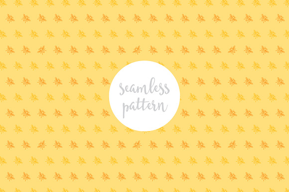 Sweet Bees Seamless Patterns in Patterns - product preview 2