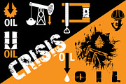 Crisis oil illustration
