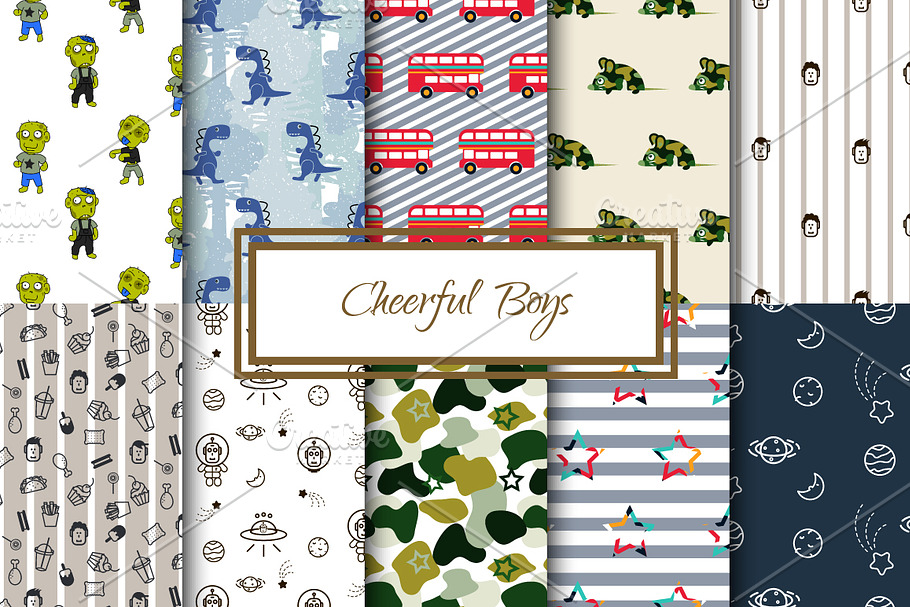 Cheerful Boys - Seamless Patterns in Patterns - product preview 8