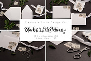 Black & White Stationery Lay Flat