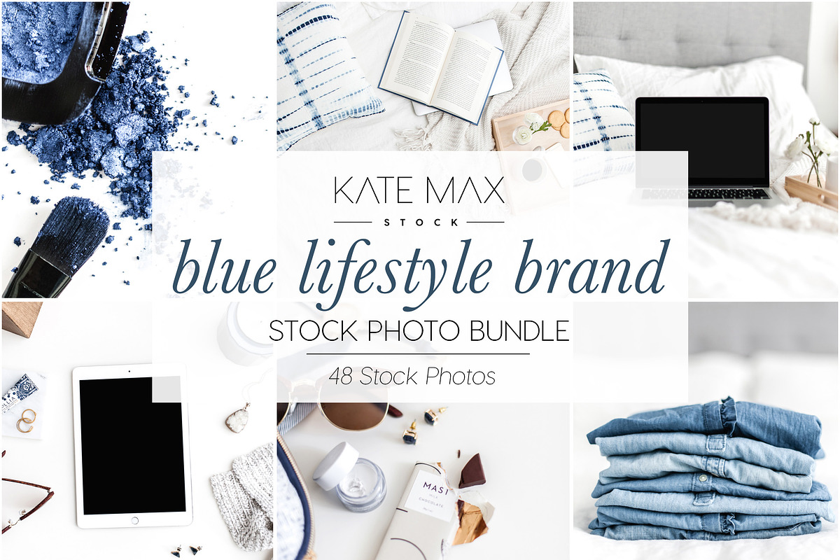 Blue Lifestyle Brand Stock Bundle  in Branding Mockups - product preview 8