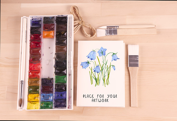 Sketch and watercolor Mock Up set in Mockup Templates - product preview 1