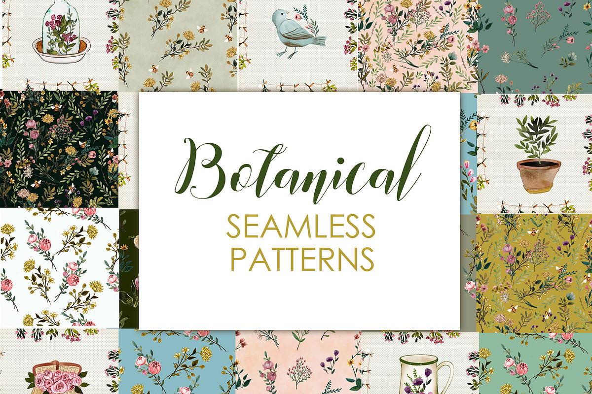 Botanical seamless pattern in Patterns - product preview 8