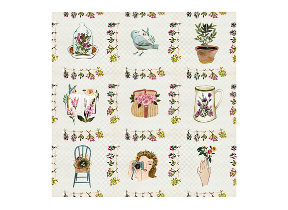 Botanical seamless pattern in Patterns - product preview 1