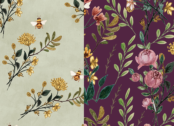 Botanical seamless pattern in Patterns - product preview 2
