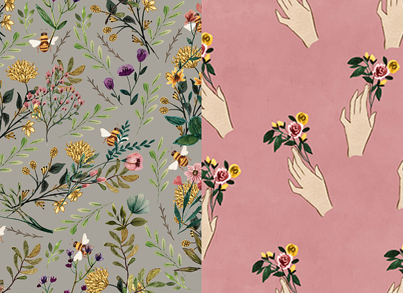 Botanical seamless pattern in Patterns - product preview 5