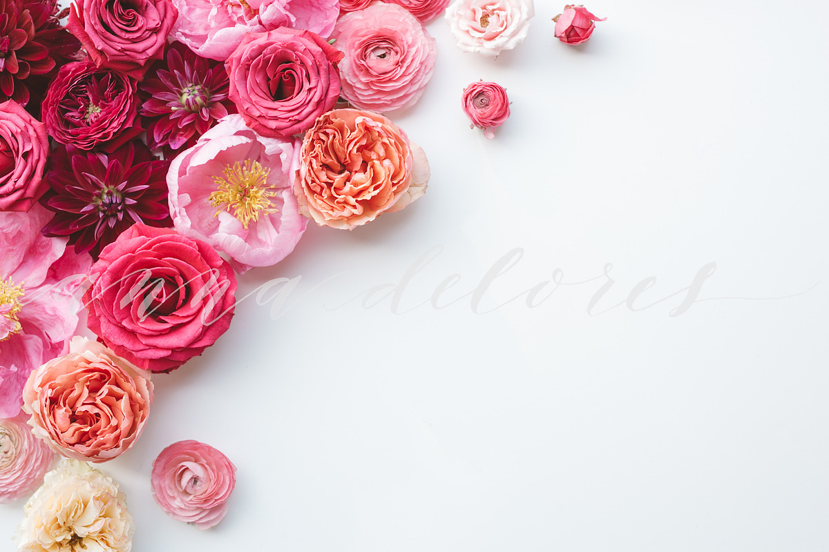 Styled Stock Photo, Pink Flowers 5 in Product Mockups - product preview 8