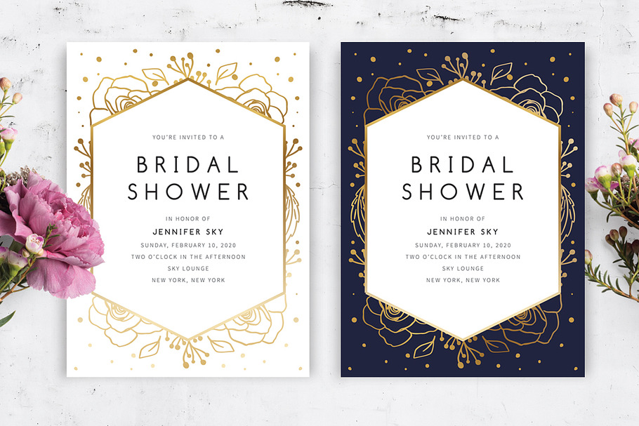 Floral Bridal Shower Invite in Wedding Templates - product preview 8