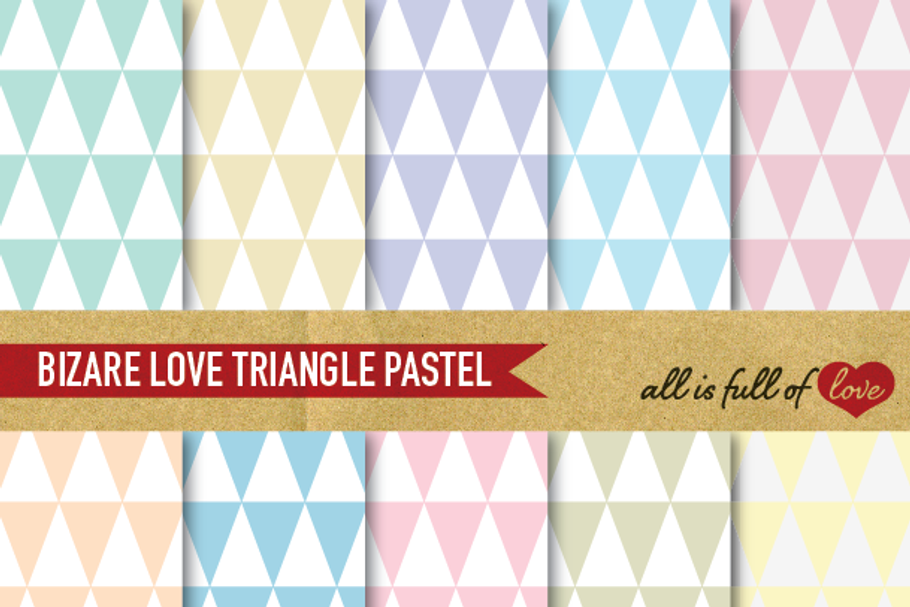 Triangles Patterns Pastel Paper
