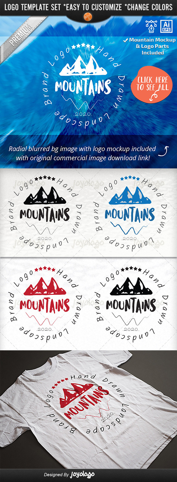 Mountain Logo Design Company Brand in Logo Templates - product preview 2