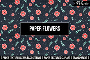 Paper Flowers Clip Art & Patterns