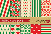 Vintage Christmas Background Papers