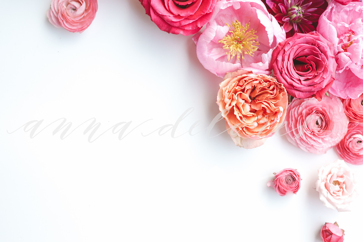 Styled Stock Photo, Pink Flowers 6 in Product Mockups - product preview 8